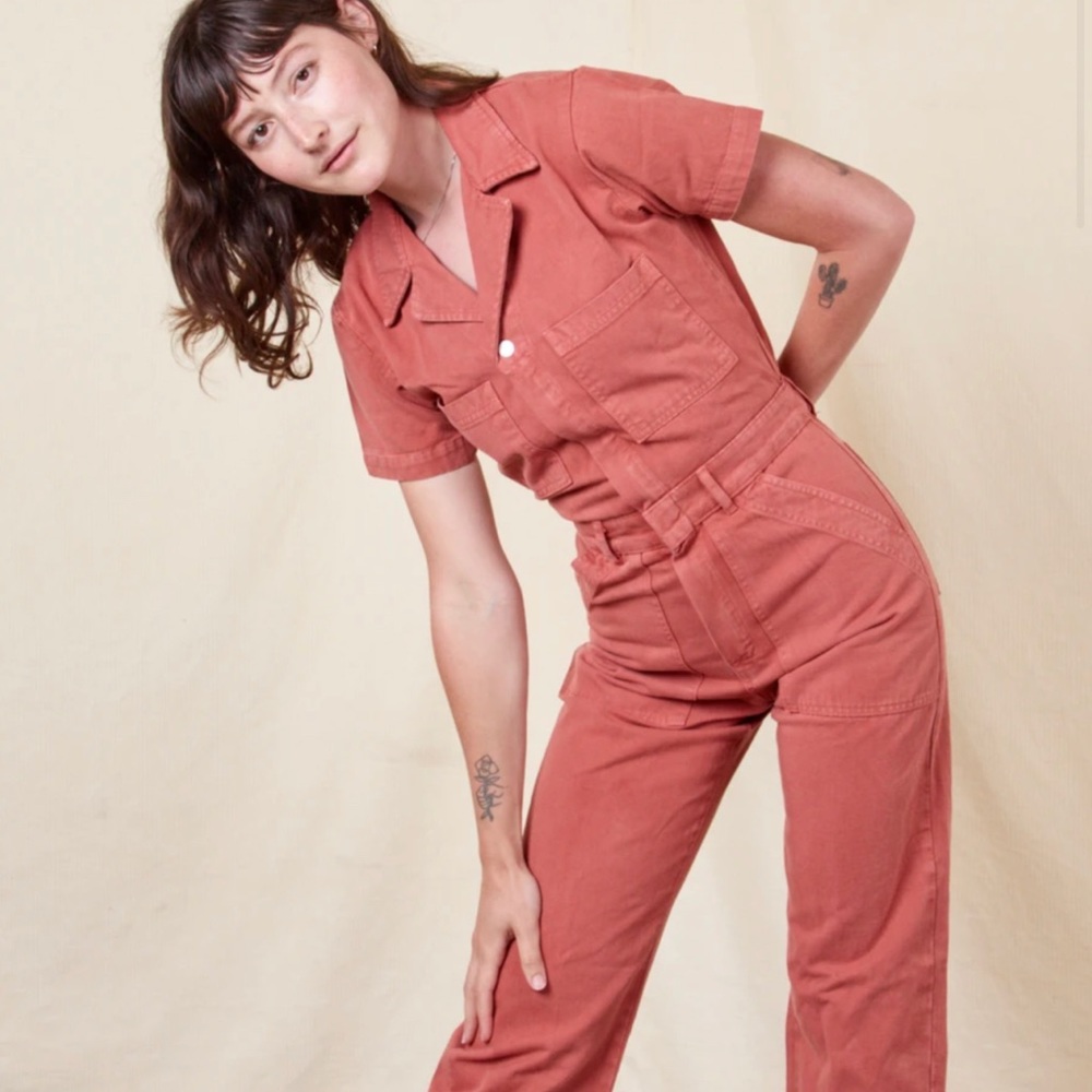 NWT Big Bud Press Jumpsuit in Clay Red